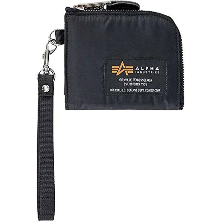 Alpha Industries Label Wallet, Unisex Geldbörse aus 100% Nylon für Karten und Bargeld, ungefüttert