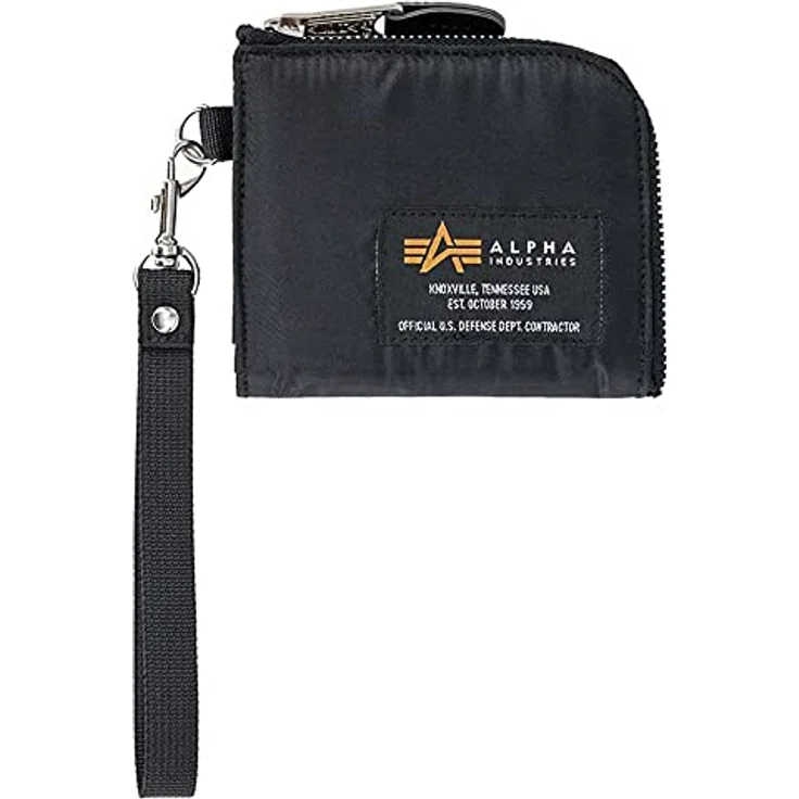 Alpha Industries Label Wallet, Unisex Geldbörse aus 100% Nylon für Karten und Bargeld, ungefüttert – Bild 1