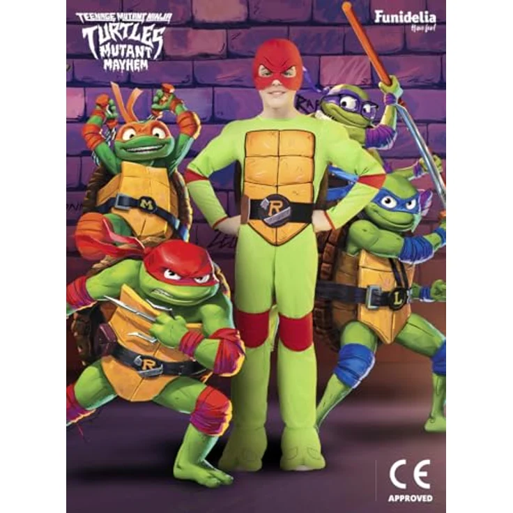 Funidelia | Raphael Kostüm - Teenage Mutant Ninja Turtles für Jungen - Größe 3-4 Jahre - Grünes Kostüm für Kinder & Verkleidung für Partys, Karneval & Halloween – Bild 3