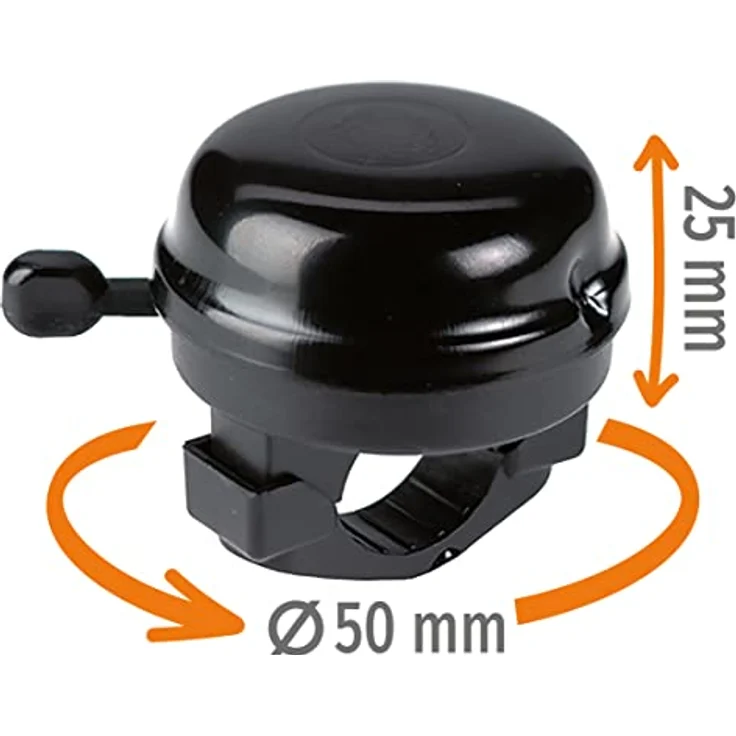 Prophete Fahrradklingel, Fahrrad-Glocke im puristischem Design, Durchmesser 50mm, Farbe schwarz – Bild 4
