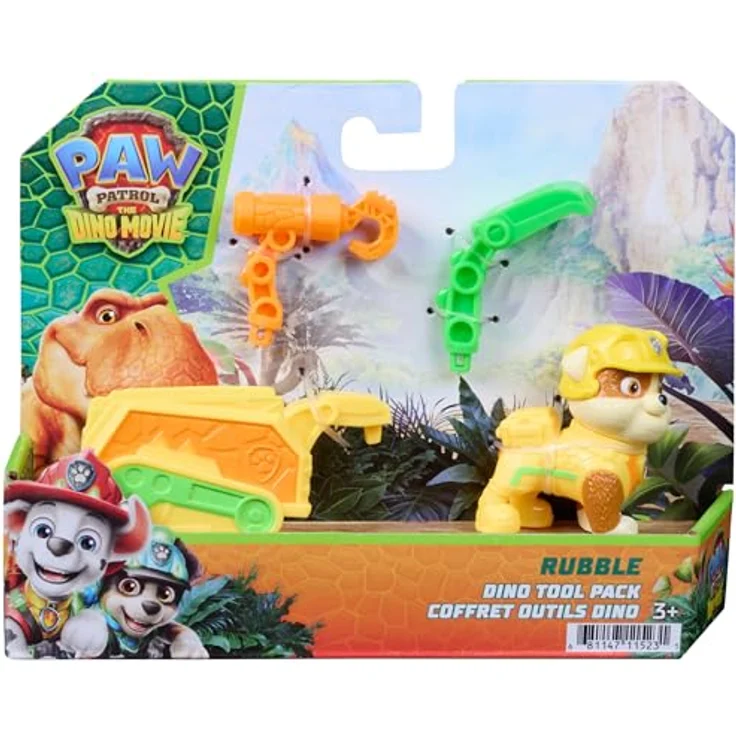 Spin Master PAW Patrol: Der Dino Film Rubbles Dino Werkzeug-Pack mit authentischer Rubble-Figur, Anhänger und 2 austauschbaren Werkzeugen, ab 3 Jahren, Mehrfarbig – Bild 9