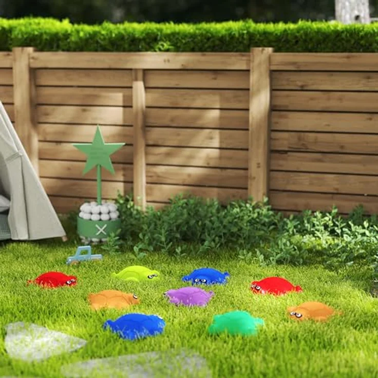 AIYAPLAY Flusssteine Stapelspielzeug, 9-tlg. Schildkrötenform, rutschfest & belastbar bis 80 kg, mehrfarbig – Bild 8