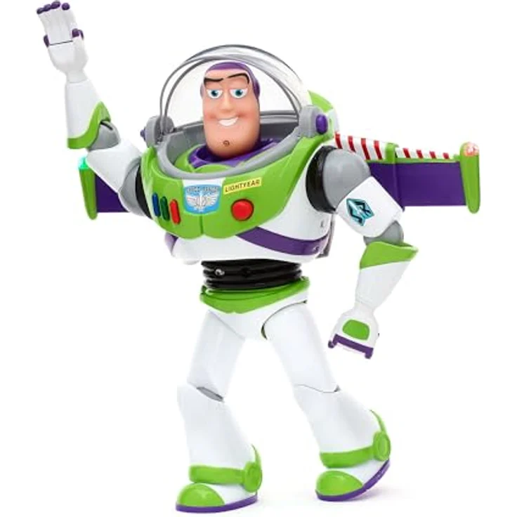 Disney Store Official - Pixars Toy Story - Buzz Lightyear Actionfigur - Interaktive sprechende Figur - 36 cm/14" - Over 15 englische Sätze - Interagiert mit anderen Charakteren - Ab 3 Jahren – Bild 1