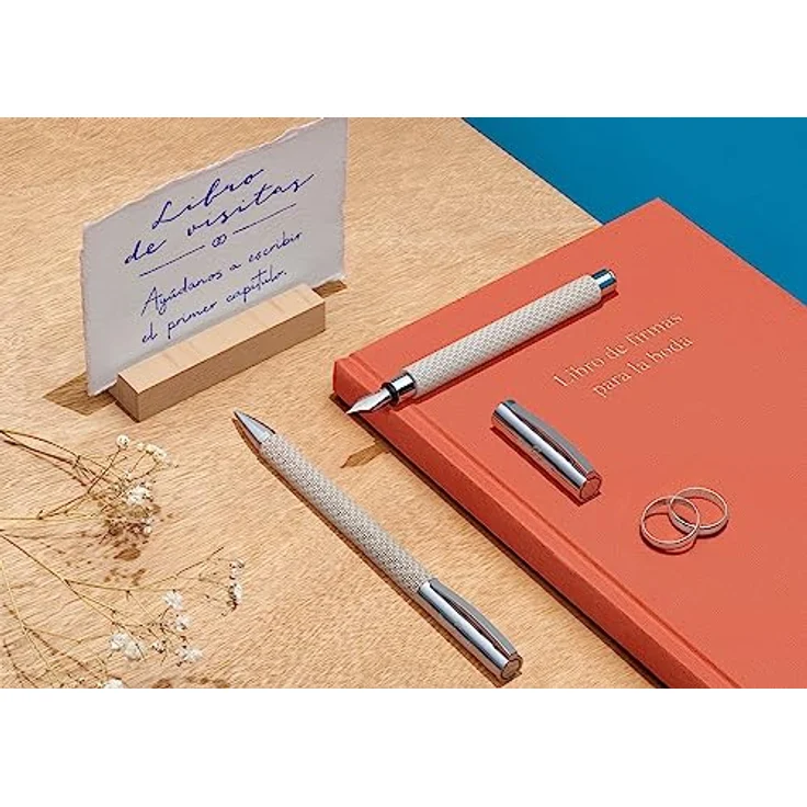 Faber-Castell Kugelschreiber Ambition, Drehkugelschreiber in Hellbraun mit guillochiertem Edelharzschaft und schwarzer Grossraummine, Strichbreite B – Bild 4