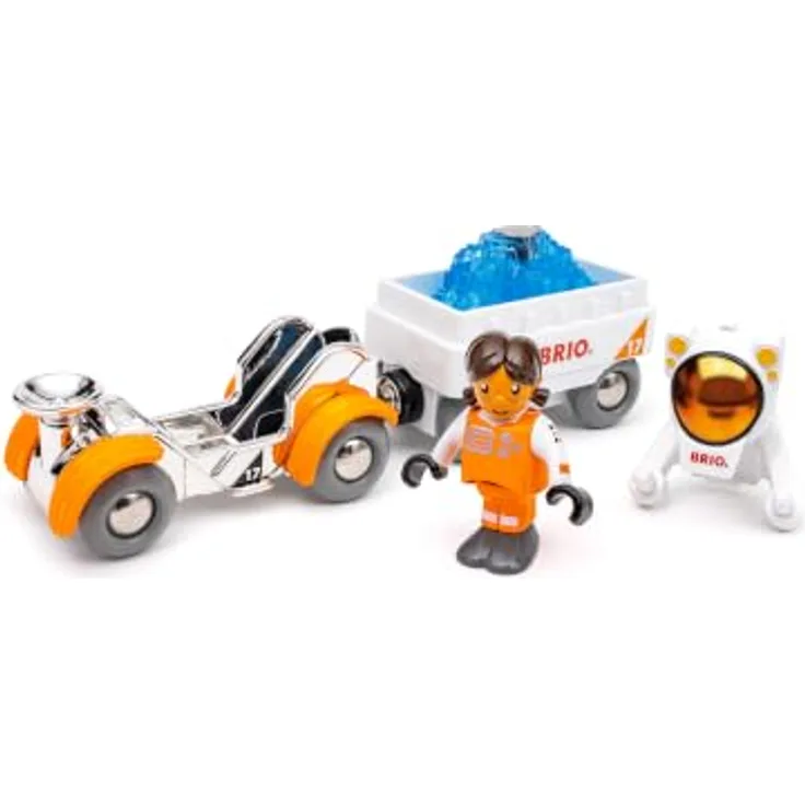 BRIO World 36160 Weltraum Rover, Eisenbahn-Set mit Astronautenfigur und Magnetanzug für Kinder ab 3 Jahren