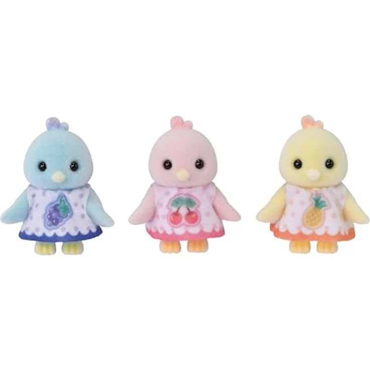 Sylvanian Families - 5860 Zitronenvogel Familie, Spielset mit 4 samtig-weichen Vogel-Figuren, Zubehör und Obstbaum mit Erntefunktion für Kinder ab 3 Jahren – Bild 4