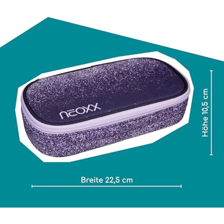 neoxx Schreibgeräteetui Schlamperbox, Jump, Glitterally perfect, teilweise aus recyceltem Material, rosa - Preisvergleich – Bild 5