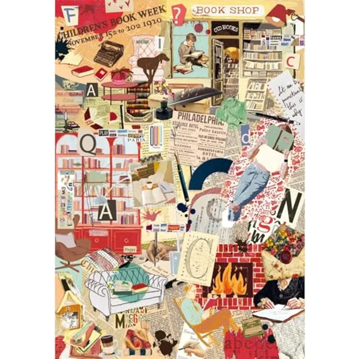 Clementoni Puzzle More Is More - Books&Writing, 1000 Teile 2D Puzzle mit literarischem Motiv – Bild 1