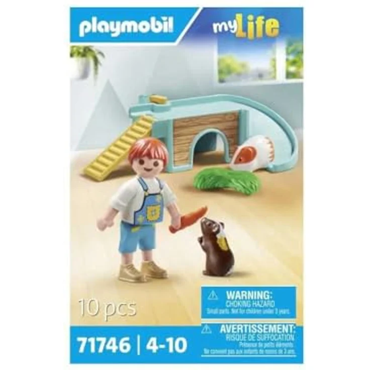 Playmobil® 71746 Junge mit Meerschweinchen, Spielset aus der my Life Reihe mit liebevoll gestalteter Tierumgebung – Bild 5