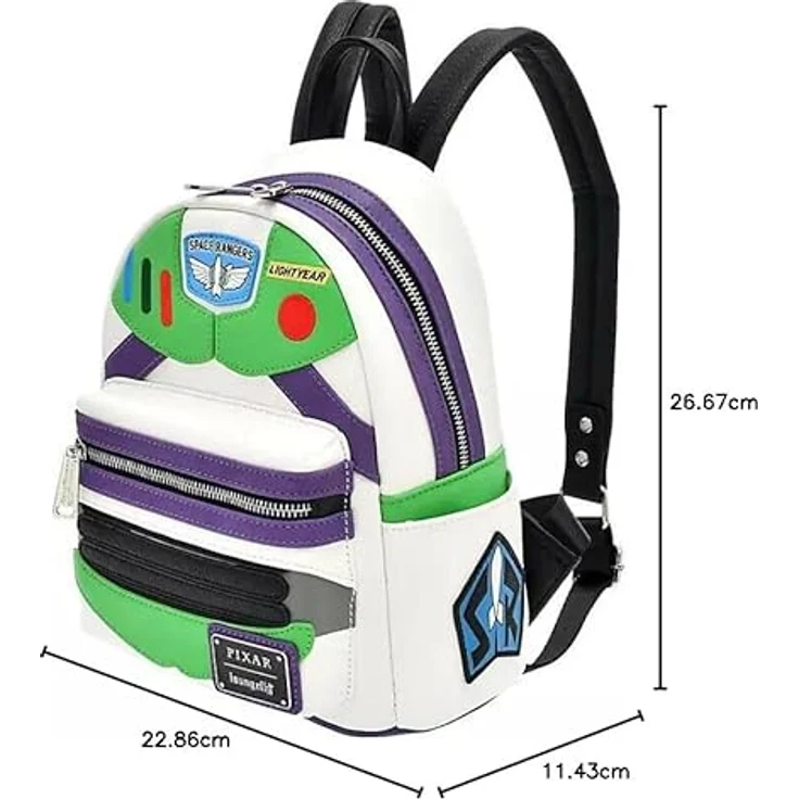 Loungefly Toy Story Buzz Lightyear Rucksack, offizielle Lizenz, verstellbare Schultergurte, 22,9 x 26,7 x 11,4 cm – Bild 2