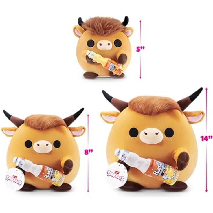 Snackles SNACKLES-CORE Licensed-Series 3-Plush 14" Highland Cow mit Sangaria O-Mazing Orange Ramune, Kuscheltier – Bild 3