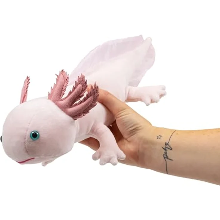 TOBAR Kuscheltier Axolotl Animigos Kuscheltier, Flauschiges und realistisches Geschenk für Kinder und Biologie-Fans – Bild 7
