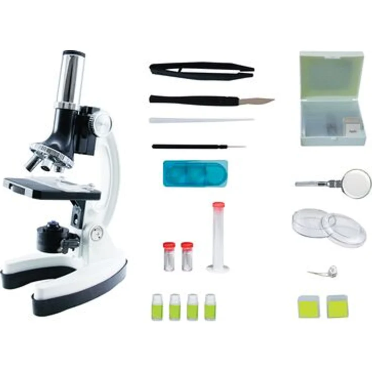 Celestron 28-teiliges Mikroskop Kit, biologisches Mikroskop mit Metallgehäuse und 3 Objektiven bis 1200x Vergrößerung, inkl. Zubehör im Kunststoff-Tragekoffer