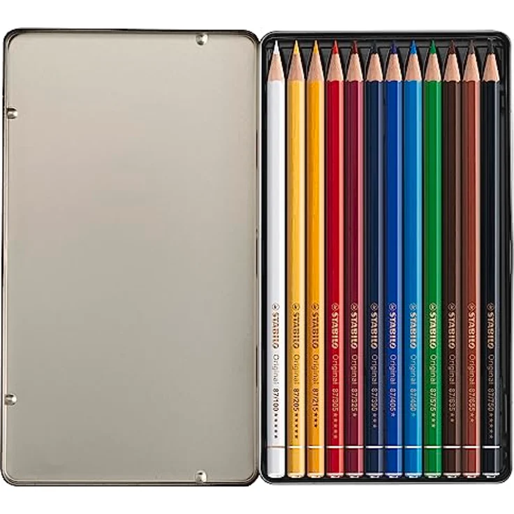 STABILO ARTY+, Premium-Buntstift mit bruchsicherer Mine, 12 verschiedene Farben im Metalletui – Bild 2