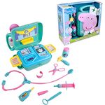 Peppa Wutz Arztkoffer Kinder | Tragekoffer, Enthält Stethoskop, Thermometer, Otoskop, Spritze & Mehr | Arztkoffer Kinder ab 3 Jahre