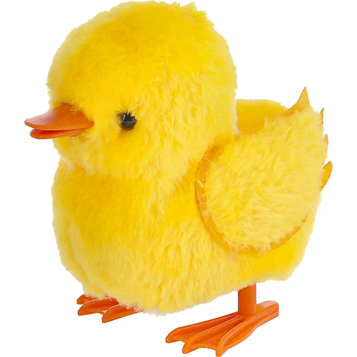 Cepewa Laufende Ente 'Nelly' mit Sound, 13,5x16cm, gelb-orange, interaktives Kuscheltier, batteriebetrieben