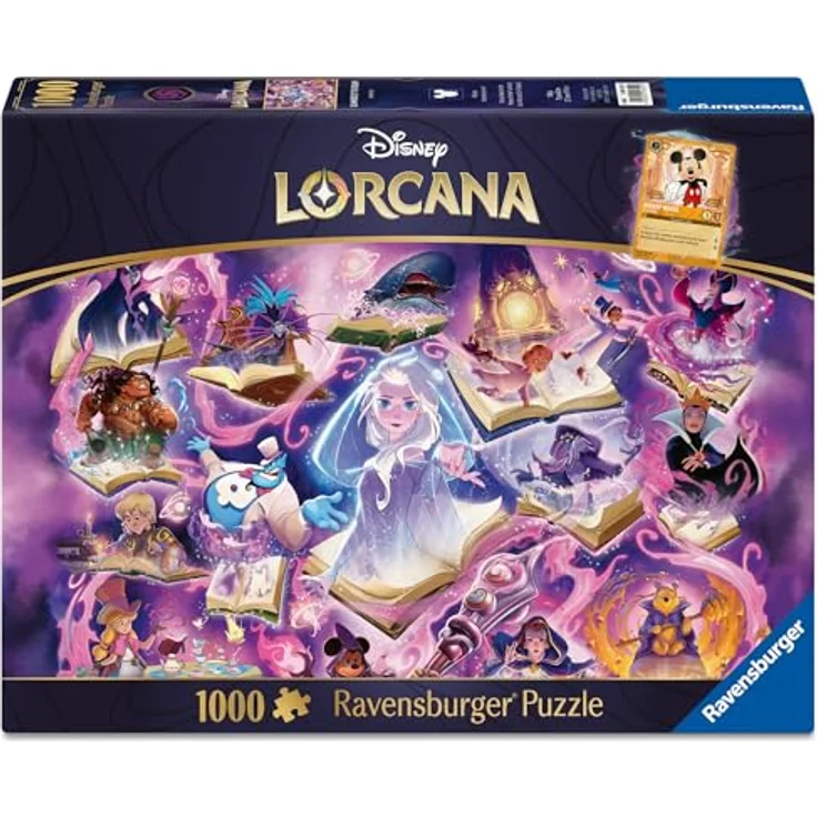Ravensburger Erwachsenenpuzzle 1000 Teile, Disney Lorcana - Glimmers of The Realm: Amethyst, mit handgefertigten Stanzmessern und reflexfreiem Puzzlebild – Bild 2