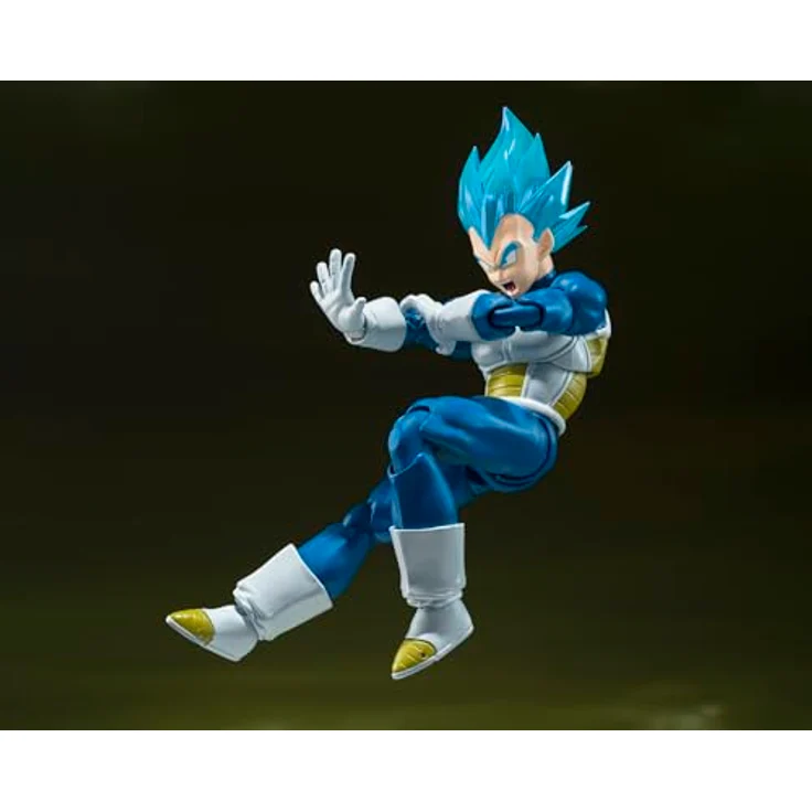 Bandai Tamashii Nations Dragon Ball Super S.H. Figuarts Actionfigur Super Saiyan God Super Saiyan Vegeta - Unwavering Saiyan Pride, 14 cm mit Zubehör und Austauschteilen – Bild 7