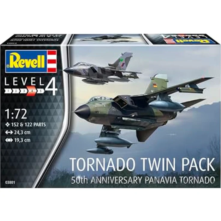 Revell 50th Anniversary Tornado Bausatz 1:72 - Militärflugzeug mit Detailtreue und Authentizität – Bild 2
