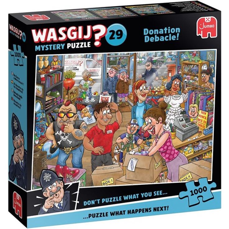 Wasgij Mystery 29 Donation Debacle!, 1000 Teile Puzzle mit fantasievoller Darstellung und spannenden Überraschungen – Bild 10
