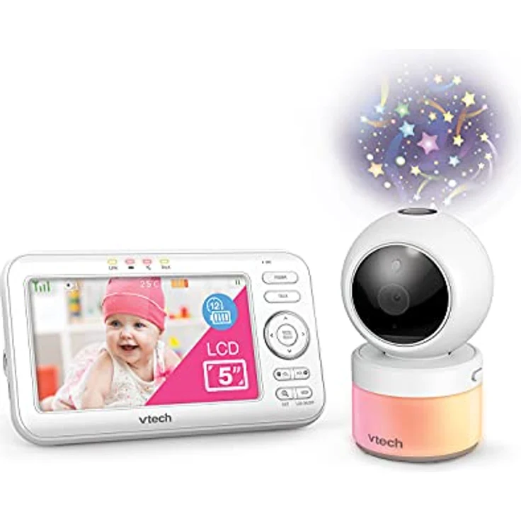 VTech, Babyphone, Mobiles Kindermädchen, LCD-Bildschirm, 5-Zoll-Kamera, drehbar – Bild 3