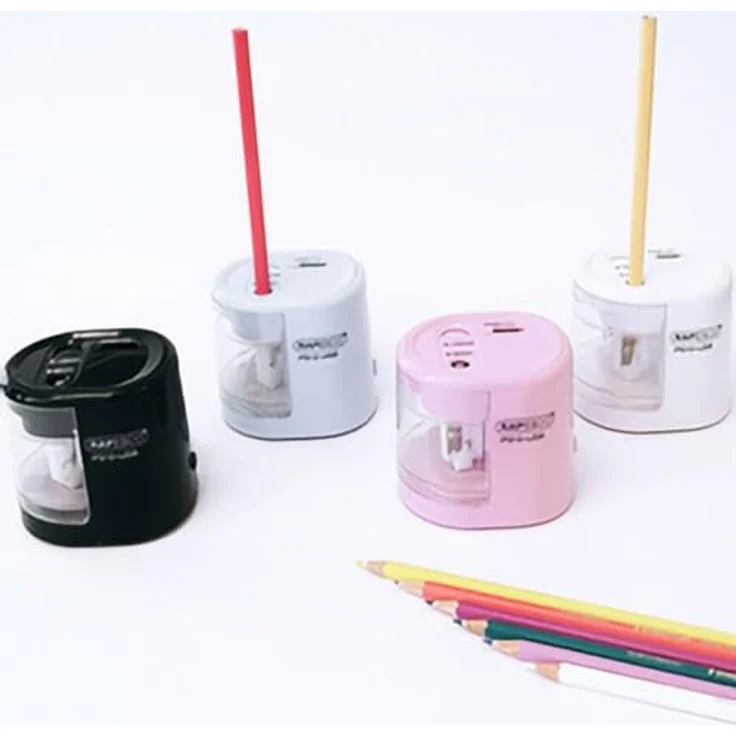 RAPESCO PS12-USB, elektrischer Anspitzer mit Doppel-Loch Design für 6-12 mm Stifte, hellblau, USB/Batterie-Antrieb – Bild 7