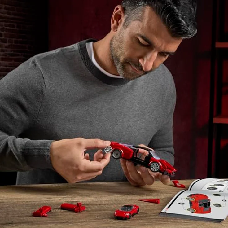 Mattel Brick Shop Hot Wheels Speed Serie Bauset Maserati MC20, 250 Teile, mit realistischen Details und individuellen Aufklebern, für Sammler und Kinder ab 10 Jahren, JFR90 – Bild 2
