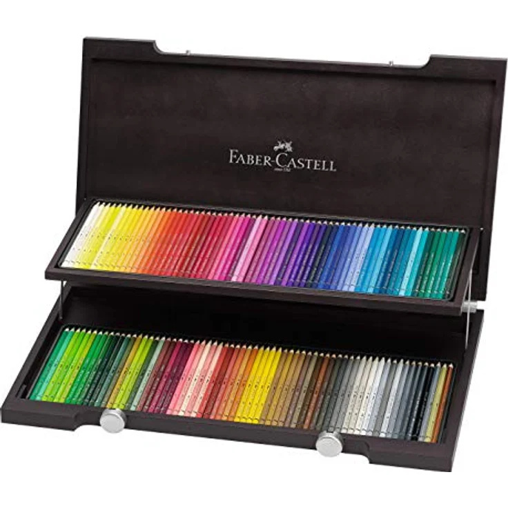 Faber-Castell 117513 - Aquarellstifte Albrecht Dürer, 120 Buntstifte im Holzkoffer – Bild 1