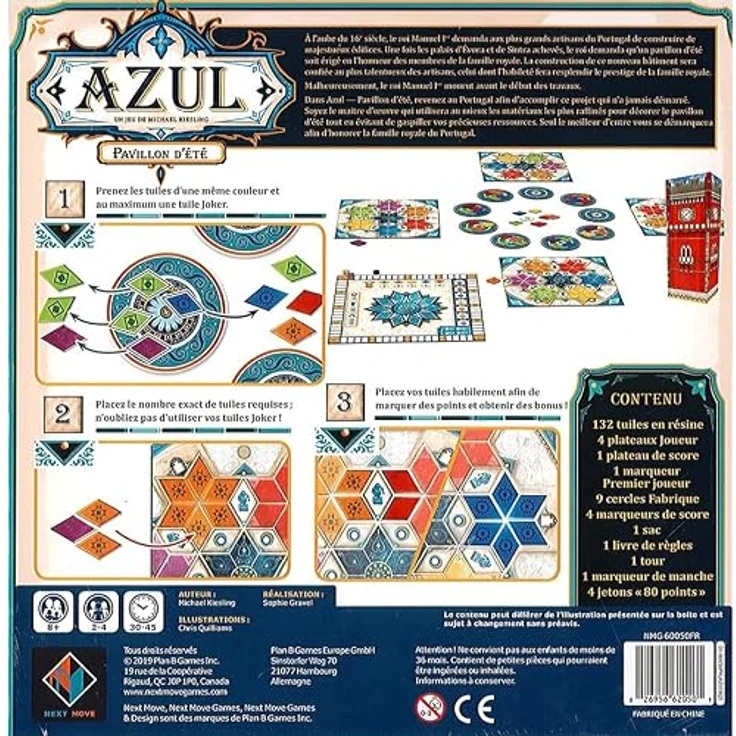 Asmodee Azul Sommerpavillon, Gesellschaftsspiel für 2-4 Spieler, ab 8 Jahren, mit neuen Fliesen und ausgefallenem Spielmechanismus – Bild 3