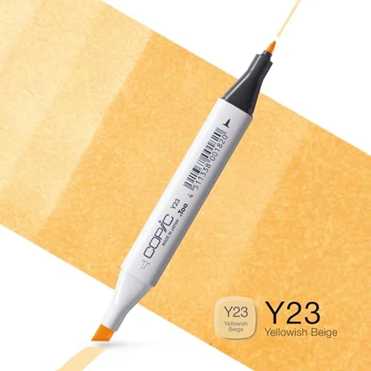 Copic Classic Marker Typ Y - 23, Yellowish Beige, professioneller Layoutmarker mit breiter und feiner Spitze – Bild 2