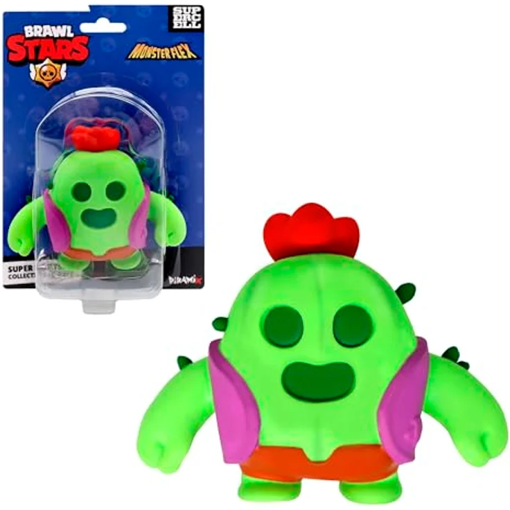 Bizak Monsterflex Brawl Stars Sammelfigur Spike, elastisch und dehnbar, 13 cm, ideal für Sammler und Kinder ab 8 Jahren – Bild 1