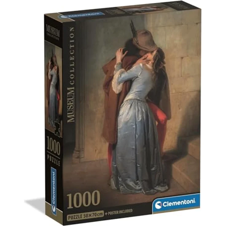 Clementoni Puzzle HQ Collection - Museum The Last Kiss Hayez, 1000 Teile, 70 x 50 cm, hergestellt in Italien – Bild 1