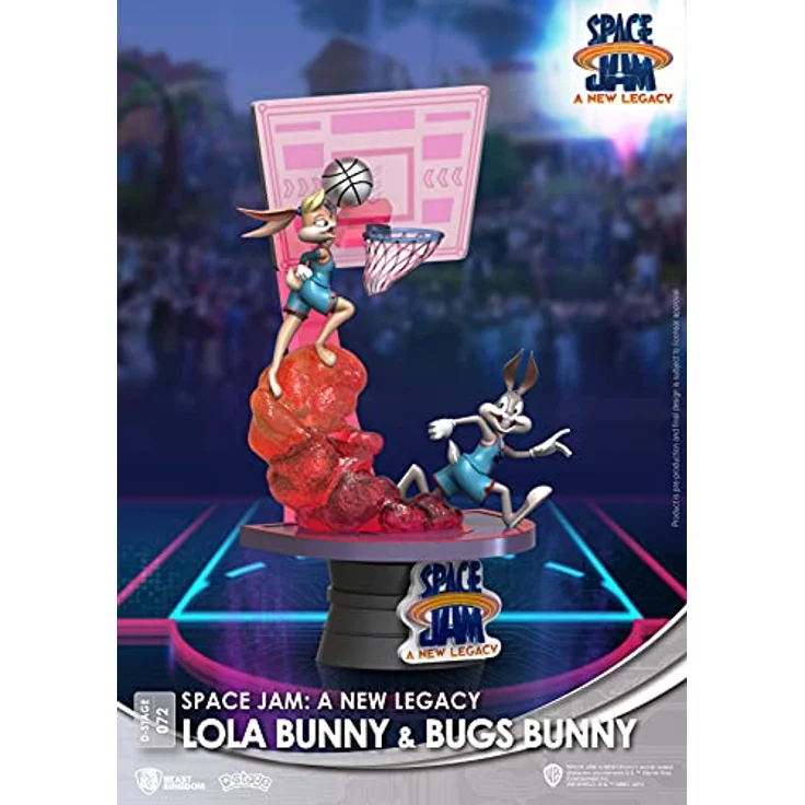 Beast Kingdom Space Jam 2 D-Stage, Diorama mit Lola und Bugs Bunny, ca. 15 cm, transparentes Display-Box – Bild 3