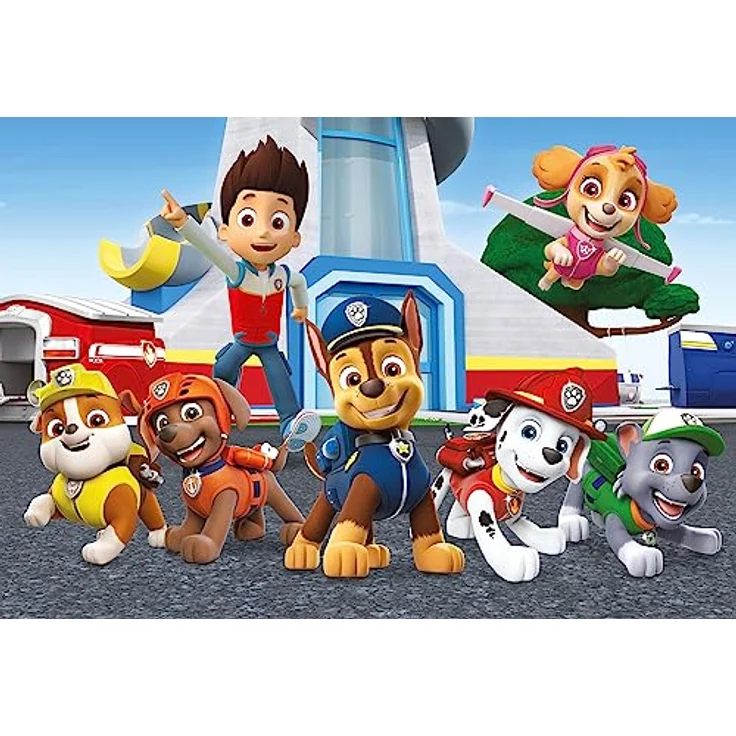 Clementoni 23753 Maxi Paw Patrol Puzzle 104 Teile ab 4 Jahren, farbenfrohes Kinderpuzzle mit extra großen Puzzleteilen, Geschicklichkeitsspiel für Kinder – Bild 2