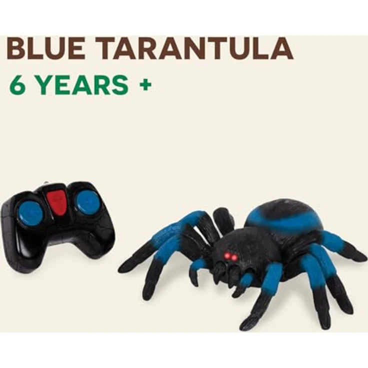 Terra Ferngesteuerte Spinne Blau – RC Vogelspinne mit leuchtenden LED Augen und Fernbedienung – Tarantula Spielzeug ab 6 Jahre – Bild 4