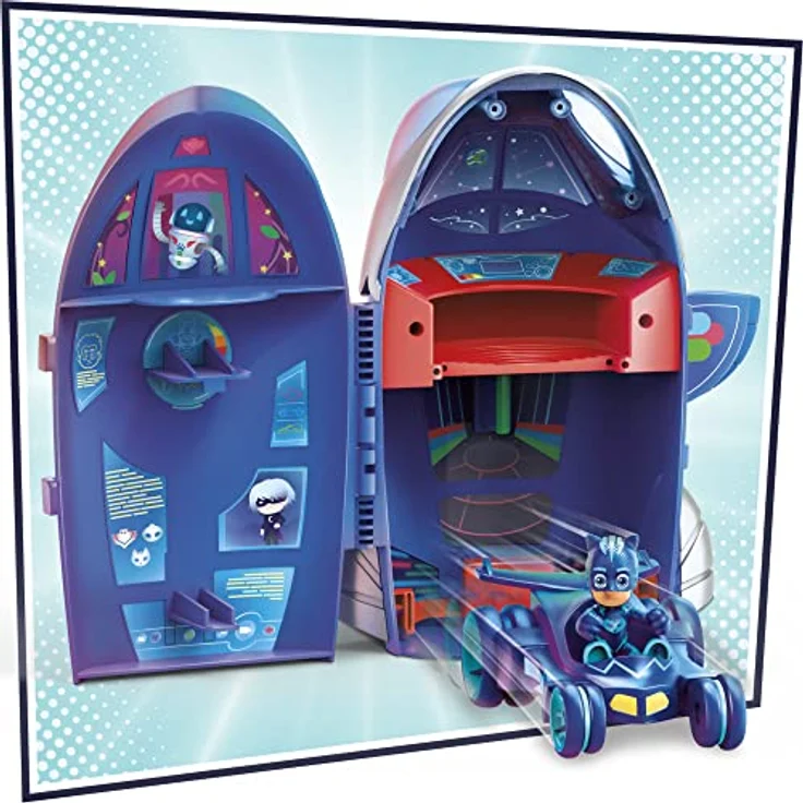 PJ Masks 2-in-1-Hauptquartier Spielset, Hauptquartier und Rakete, Spielzeug mit Action-Figur für Kinder ab 3 Jahren – Bild 7