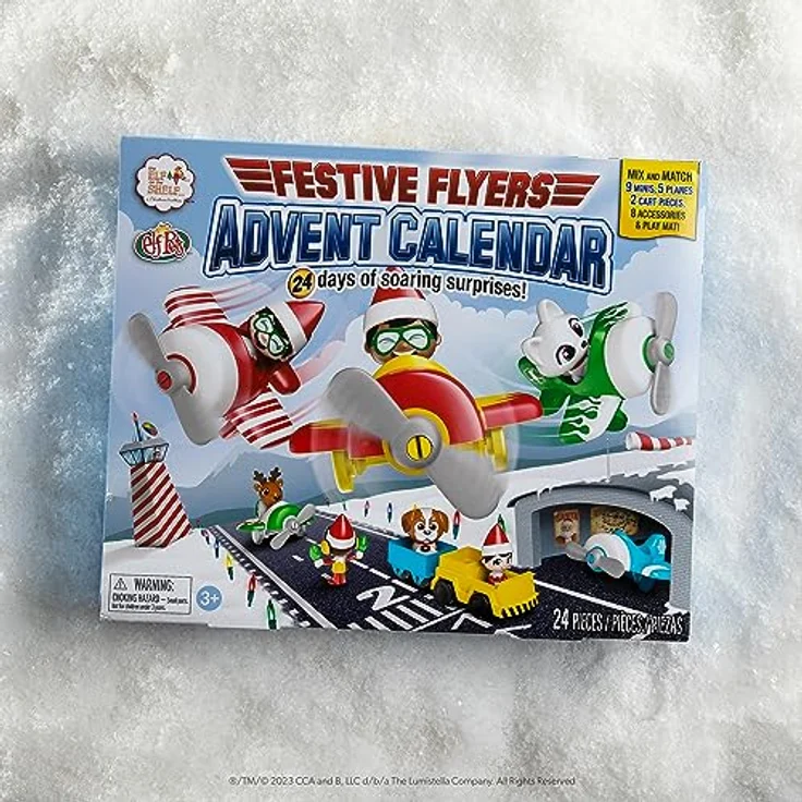 HCM-Kinzel Elf Adventskalender mit Spielmatte und 24 Minifiguren, Flughafen-Design – Bild 5