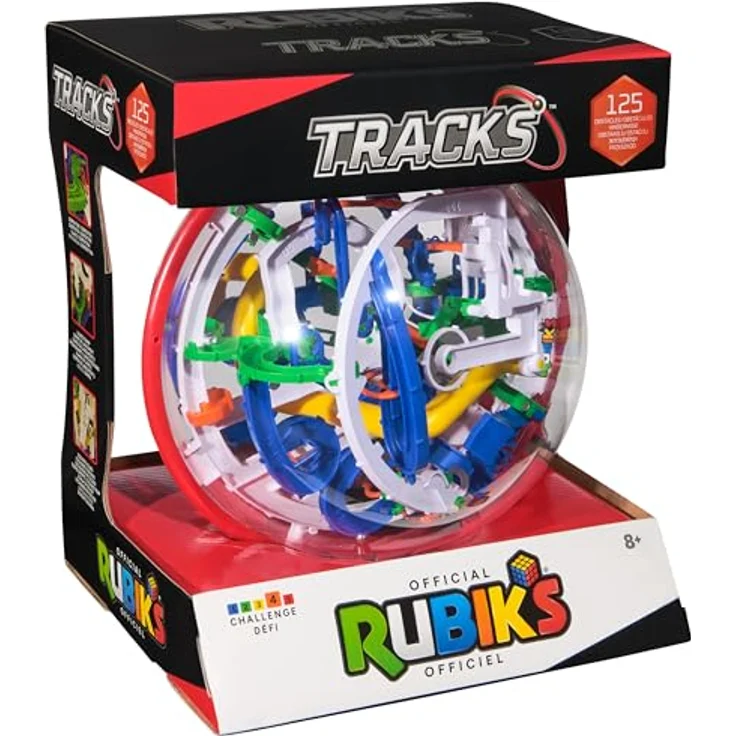 Rubiks Tracks 125 Epic, 3D-Brettspiel mit 125 Herausforderungen und drehbarem Tracks-Sphere – Bild 8