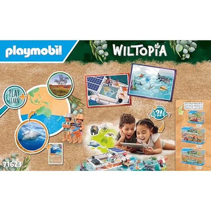 Playmobil® Konstruktions-Spielset Korallenriff Plattform (71623), Wiltopia, (67 St), Made in Europe – Bild 8