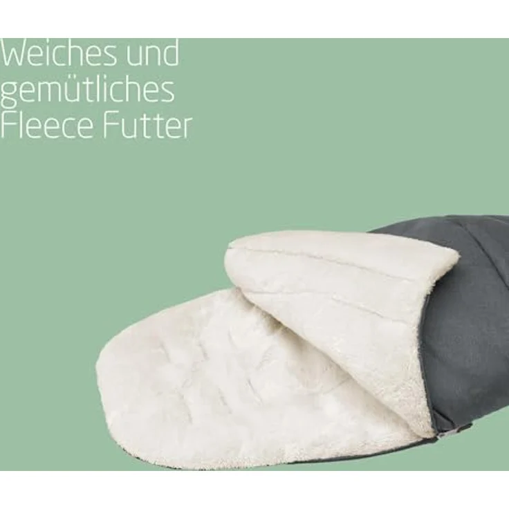 Maxi-Cosi kuschelig weicher 2-in-1 Fußsack, Twillic Graphite, geeignet für alle Maxi-Cosi Kinderwagen, auch als Sitzpolster verwendbar – Bild 2