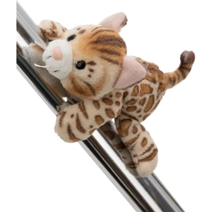 NICI MagNICI Katze Bengal 12cm - braun - Flauschiges Kuscheltier mit Magnetpfoten für Metallflächen, perfekte Geschenkidee – Bild 1