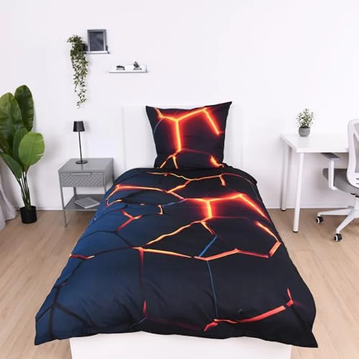 Herding Bettwäsche Set mit 3D Motiv 135 x 200 cm Baumwolle – Bild 3