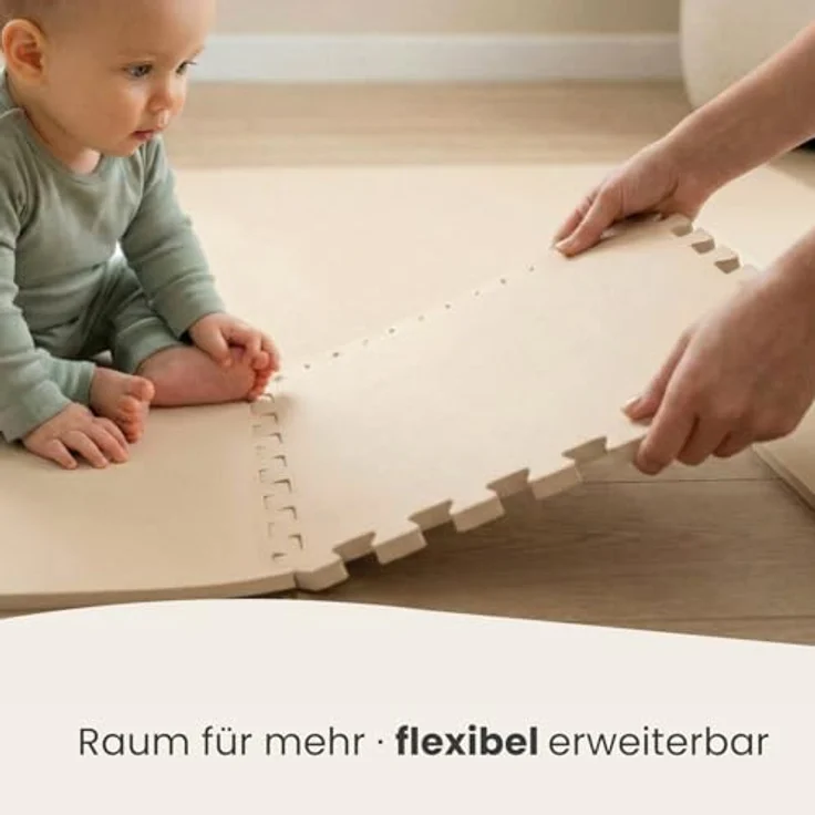 LittleTom Puzzlematte für Kinder, 18 Teile Spielmatte in modernen Pastelltönen, TÜV geprüft, 30x30 cm, beidseitig verwendbar und wasserfest, ideal für drinnen und draußen – Bild 6