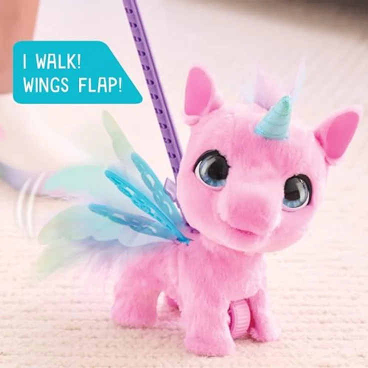 Just Play furReal Fly-A-Lots Alihorn, interaktives Spielzeug mit weichem rosa Fell, 20 cm, für Kinder ab 4 Jahren – Bild 3