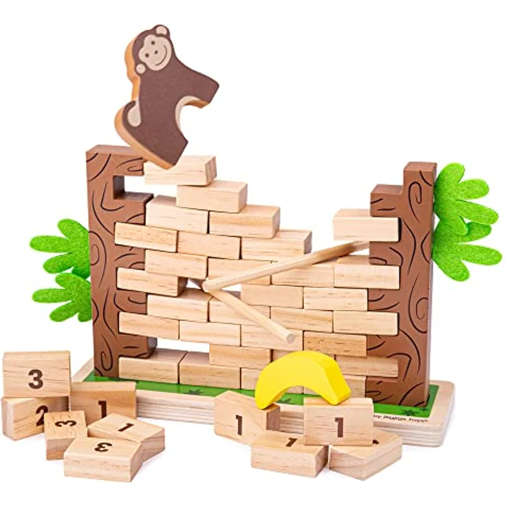 Bigjigs Toys Dschungelabsturz, Lernspielzeug aus nachhaltigem Holz, 2 Spieler – Bild 2
