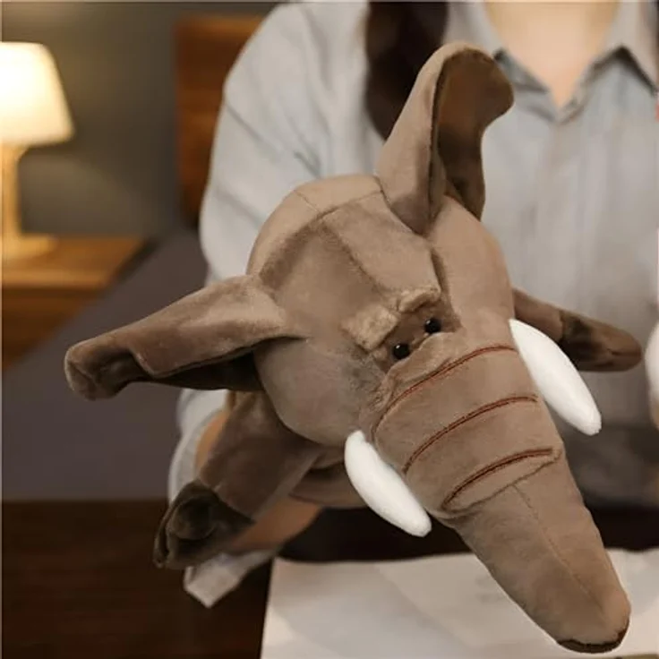 LOMTRATS Handpuppen-Set für Kinder, Wolf, Tiger, Löwe und Affe, ca. 25 cm, mit beweglichen offenen Münder, ideal für Geschichtenerzählen und Unterricht – Bild 1