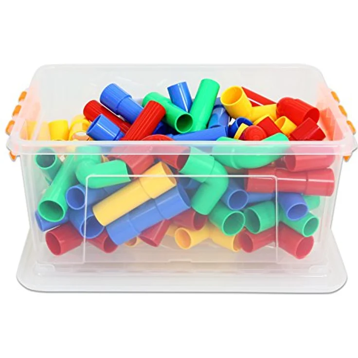 Betzold Steckspielzeug Steckrohre, 80-tlg. – Bausatz für kreative Konstruktionen, fördert Motorik und Kreativität – Bild 1