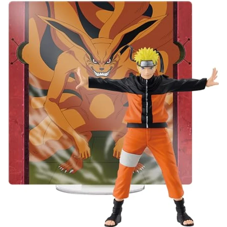 Banpresto - Figurine Naruto Shippuden - Uzumaki Naruto Panel Spectacle 13cm - Statue mit Kurama 13 cm, ideales Geschenk, herausragendes Design – Bild 1