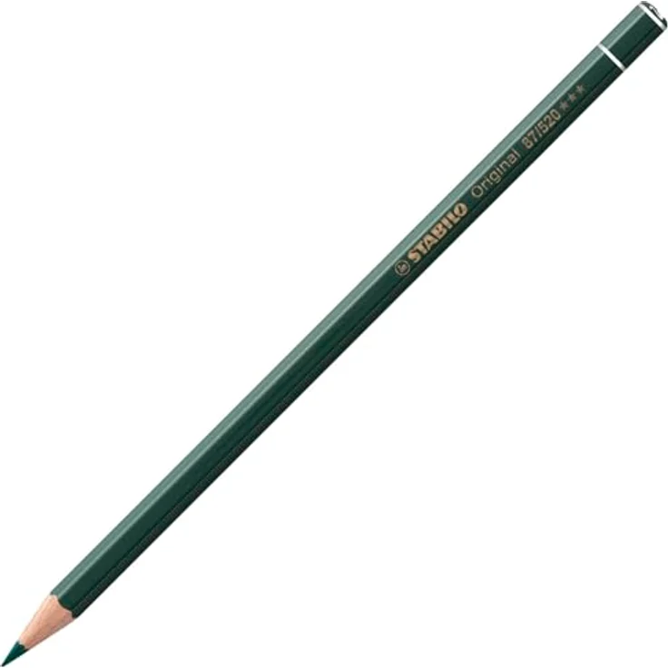 STABILO Buntstift STABILO Original, Premium Buntstift mit chromoxidgrün dunkel, bruchsicherer Mine, 2,5 mm Stärke, wischfest und teilweise wasservermalbar – Bild 1