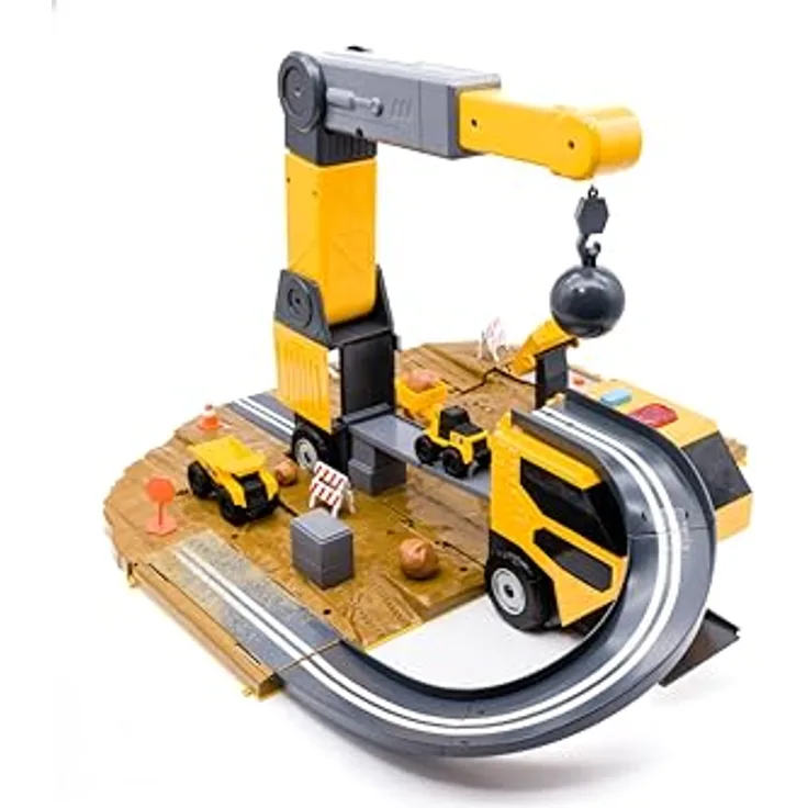 No Name CAT Little Machines Jumbo Kran Spielset, mit beweglichem Kran, Lichtern und Geräuschen, für Kinder ab 3 Jahren